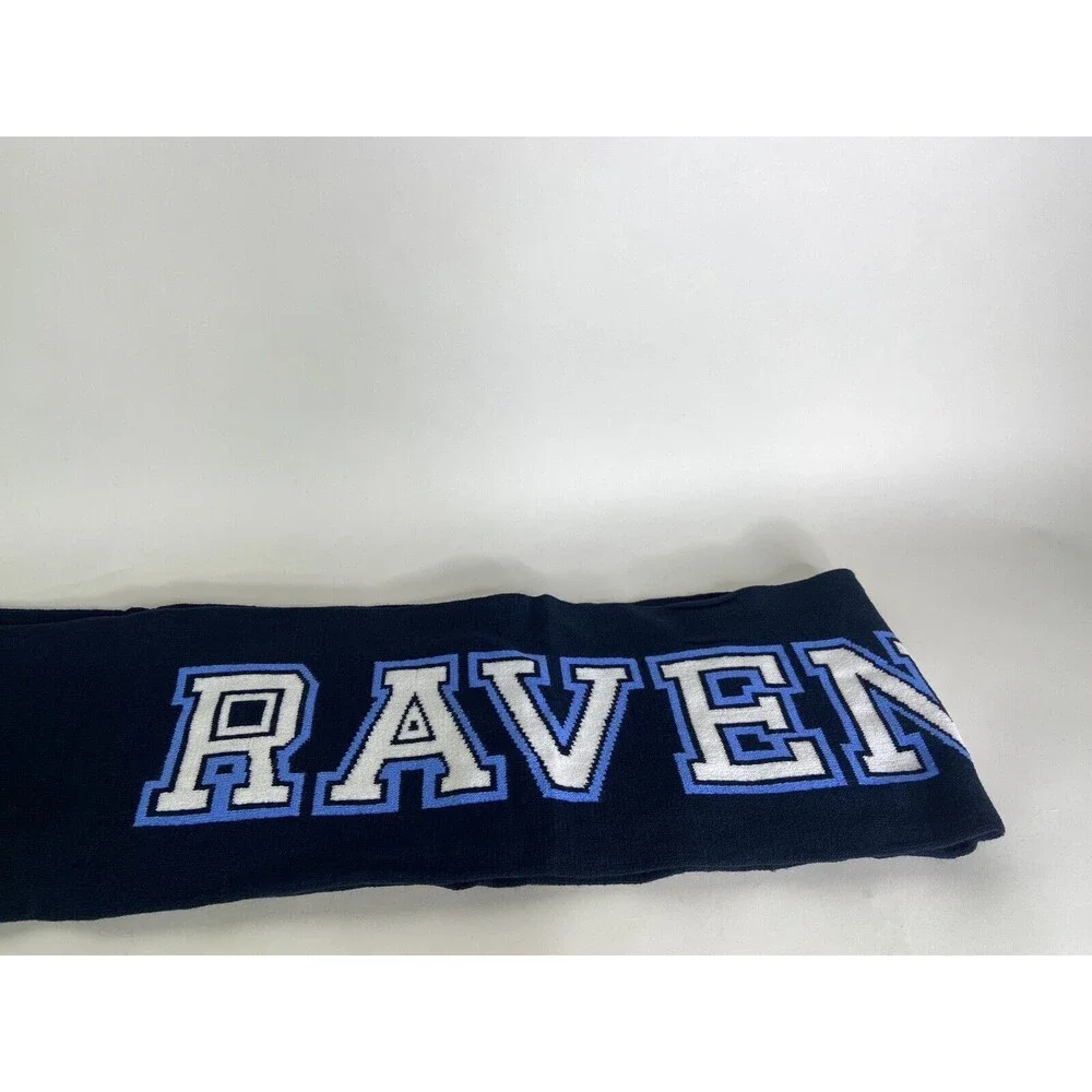 Harry Potter Ravenclaw Winter Scarf Knit with Tassels Blue White Adult Unisex